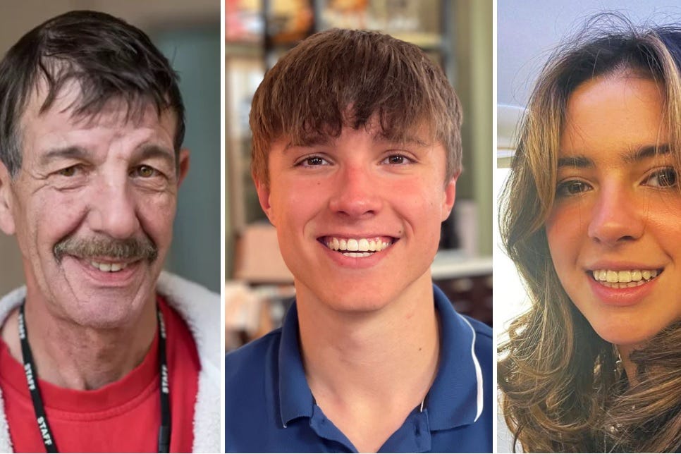 Ian Coates, Barnaby Webber and Grace O’Malley-Kumar were killed in Colocane’s attacks (Nottinghamshire Police)