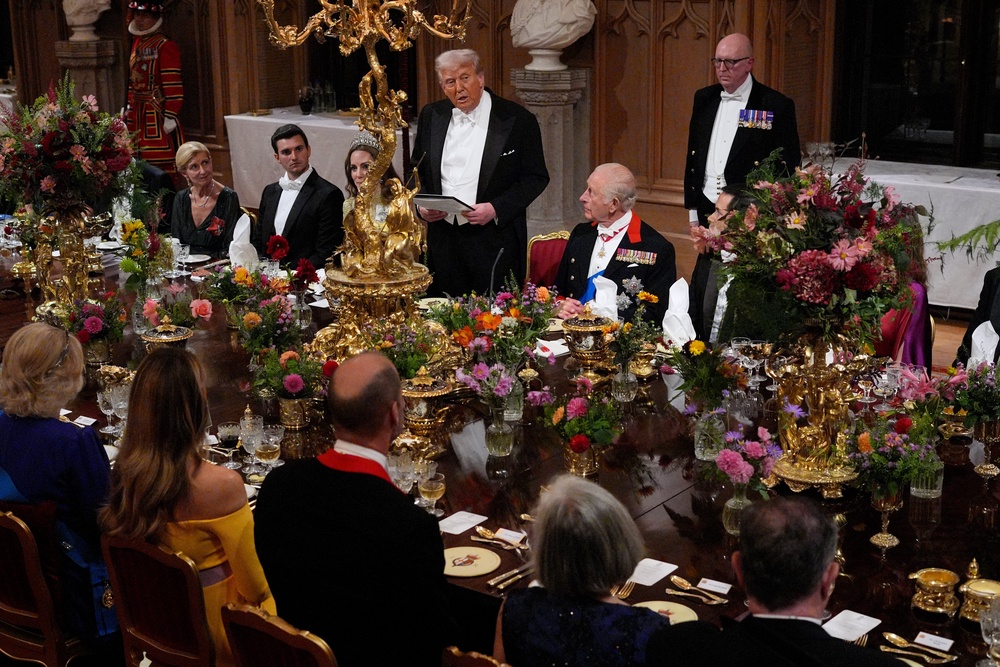 The UK gave the US president a lavish reception (AFP/Getty)