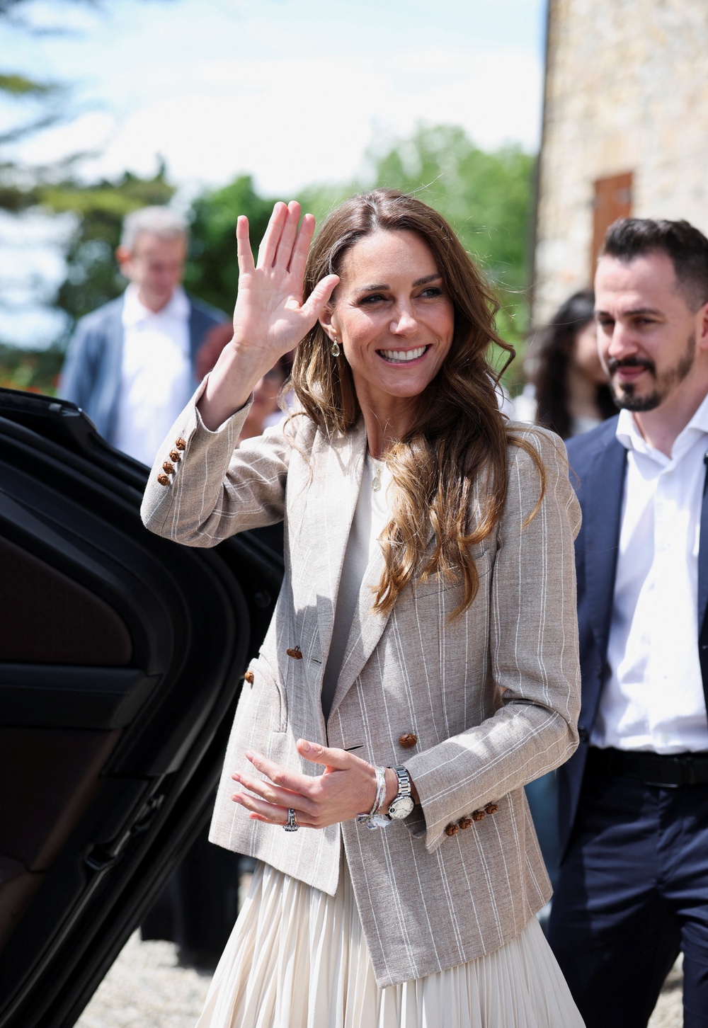 The Princess of Wales during a visit to rural Agriturismo ‘Al Vigneto’ in Reggio Emilia (Phil Noble/PA) (PA Wire)