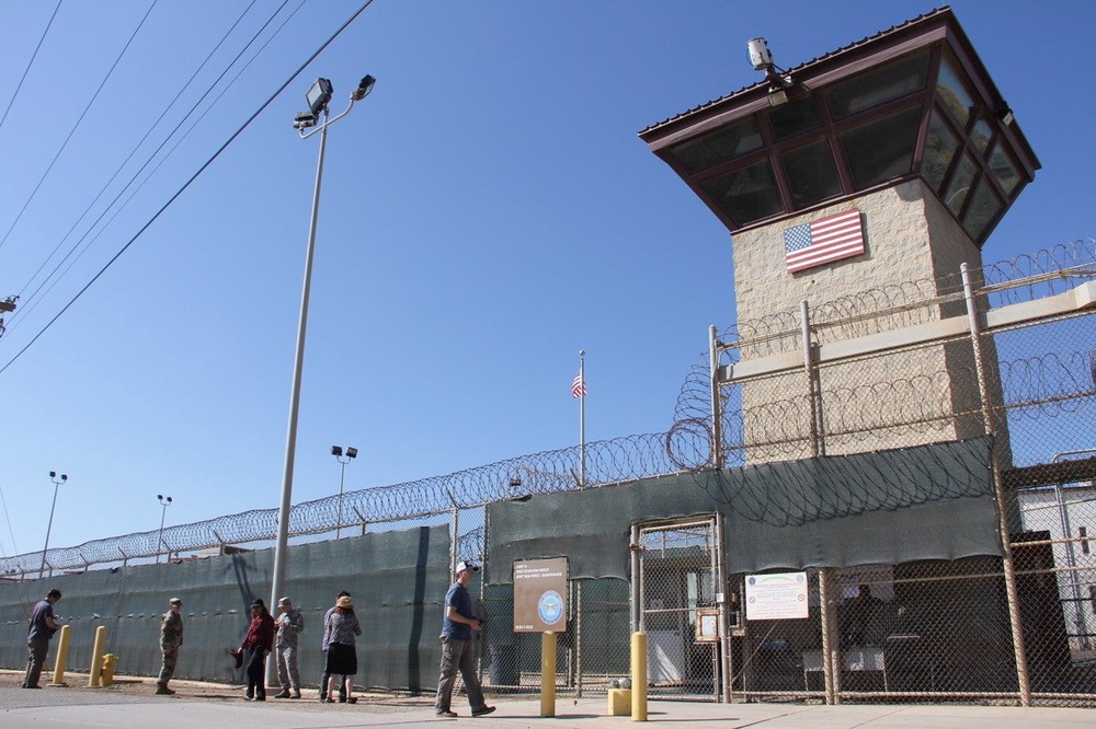 President Donald Trump promised more than a year ago to hold 30,000 migrants at the notorious Guantanamo Bay military base, but it now sits almost empty, according to a new report (Thomas Watkins/AFP via Getty Images)