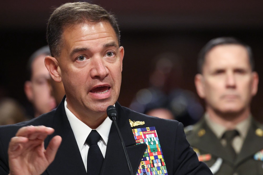 US Central Command Admiral Brad Cooper says the Pentagon is not investigating reports that US forces struck dozens of schools and hospitals in Iran (Getty Images)