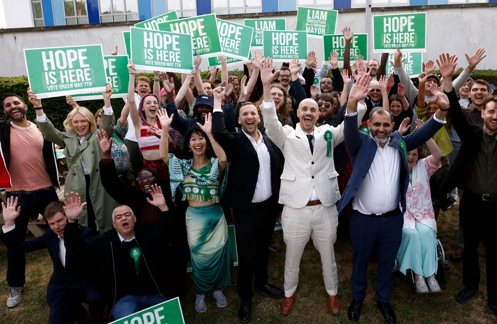 The Green Party made huge gains at the recent elections but their leader did not vote (AFP/Getty)