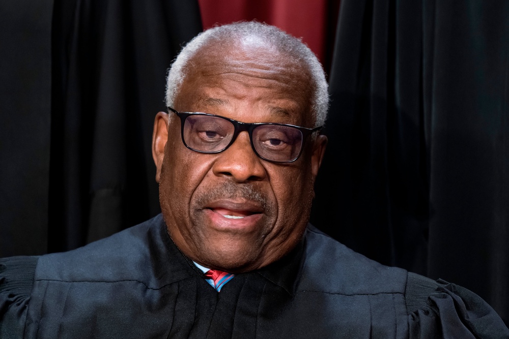 Conservative Justice Clarence Thomas invoked the 150-year-old Comstock Act in his dissenting opinion arguing that the Supreme Court should continue denying abortion patients access to mifepristone (AP)