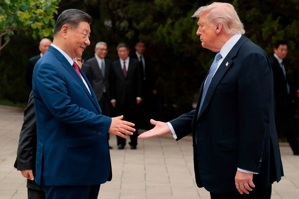 Trump bids goodbye to Xi (AP)
