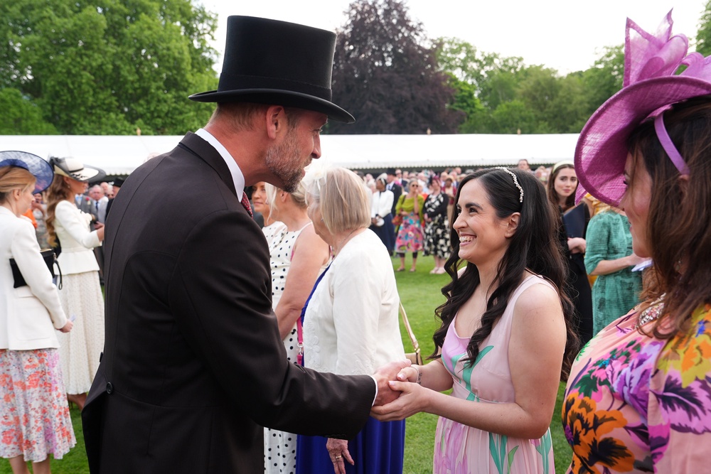 Leanne Lucas, who now campaigns against knife crime, met the Prince of Wales during a garden party at Buckingham Palace earlier this month (Aaron Chown/PA)