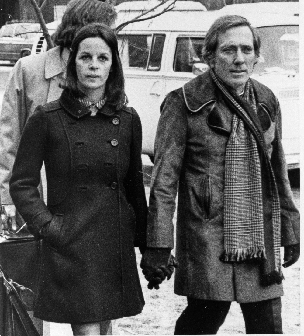 Claudine Longet and Andy Williams arrive at Pitkin County Courthouse in Aspen, Colorado, on 3 January 1977 for jury selection in Longet’s manslaughter trial (Copyright 2026 The Associated Press. All rights reserved.)