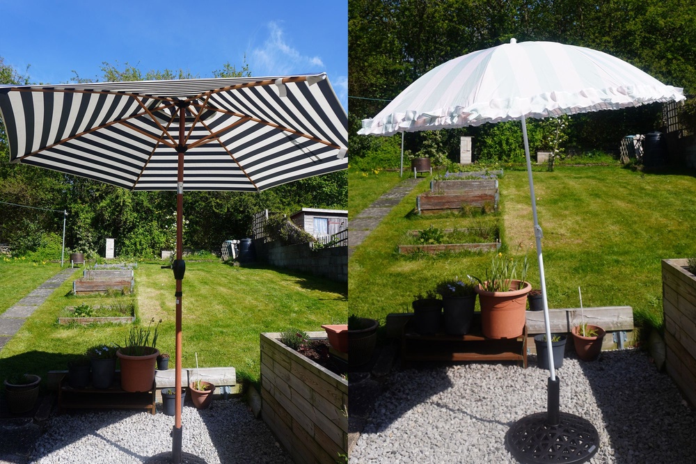 From sleek cantilever styles and classic market umbrellas, I tested a range of parasols (Eve Smallman/The Independent)