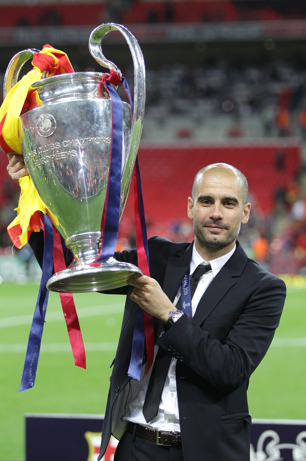 Pep Guardiola won the Champions League with Barcelona at Wembley (Nick Potts/PA). (PA Archive)