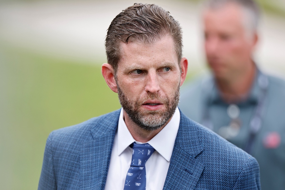 Eric Trump’s motives for joining his father on a trip to China this week have been under scrutiny due to his reported ties to a potential Chinese business venture (Getty Images)