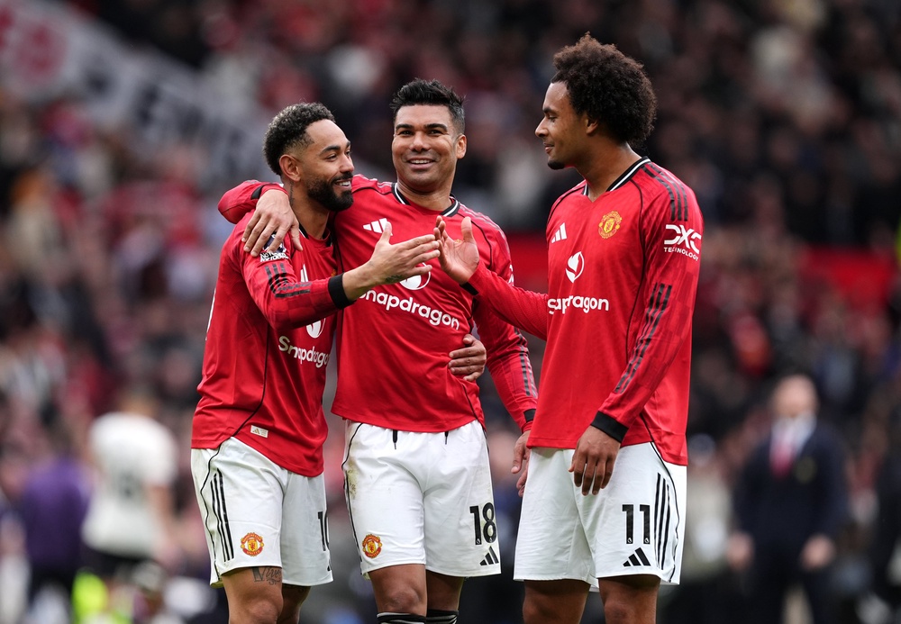 Manchester United, including Matheus Cunha, Casemiro, and Joshua Zirkzee, have climbed the table under Michael Carrick (PA) (PA Wire)
