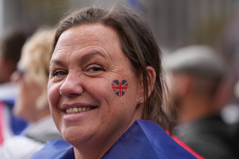 A protester in central London (Maja Smiejkowska/PA) (PA Wire)