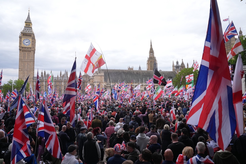Unite the Kingdom march in central London (Maja Smiejkowska/PA Wire)