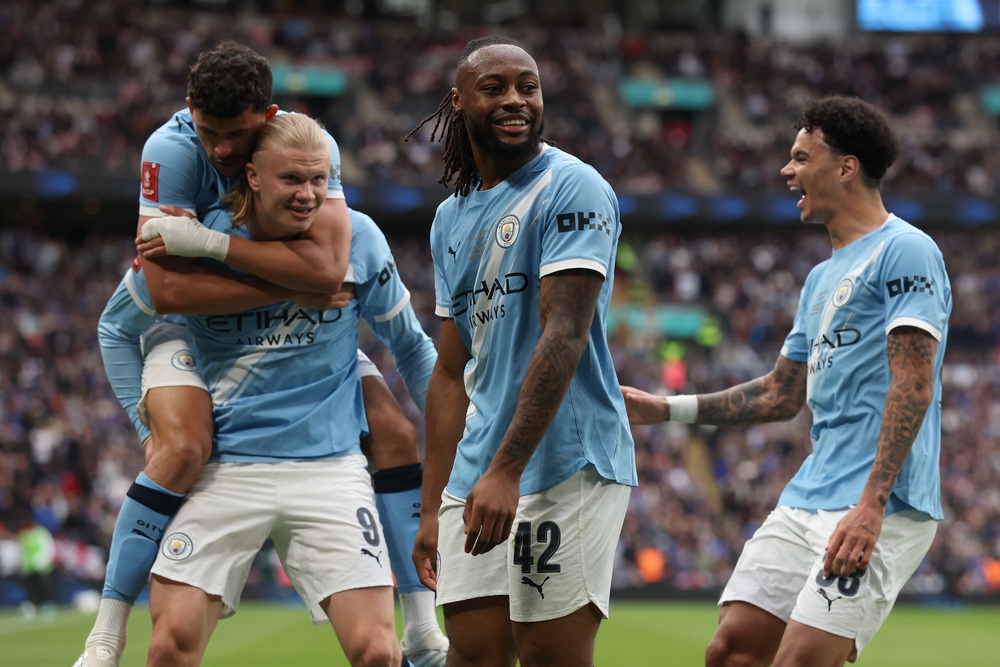City won the FA Cup in what is Guardiola's 20th title with the club (AP)