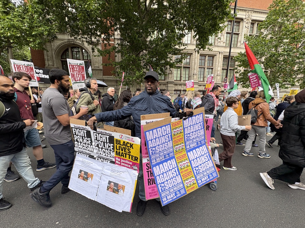 Pro-Palestine marchers in central London (Izzie Addison/PA) (PA Wire)