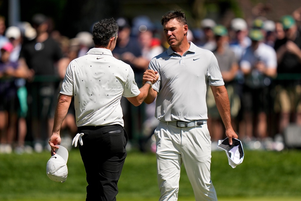 McIlroy played the third round alongside five-time major winner Brooks Koepka (AP Photo/Frank Franklin II) (AP)