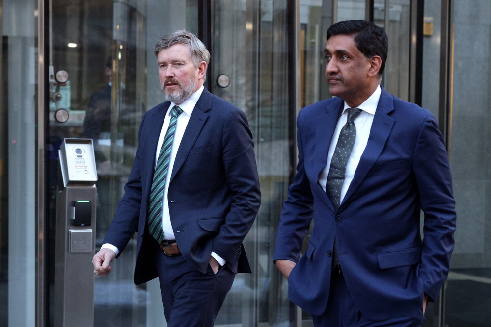 Massie says he will view the outcome of Kentucky’s Republican primary as a ‘national referendum’ on Trump’s influence in his second term after he routinely drew the president’s ire by siding with congressional Democrats like Rep. Ro Khanna, right (Getty)