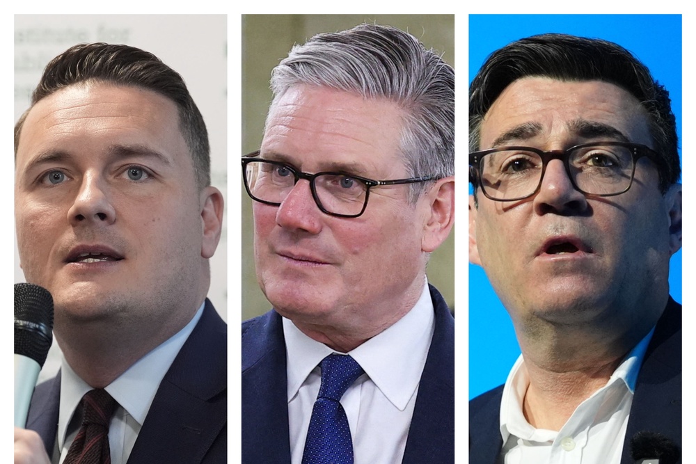Wes Streeting and Andy Burnham are among the names touted as potential rivals to Sir Keir Starmer in a Labour leadership contest (PA)