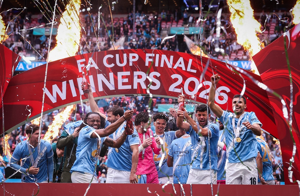 City could yet win a 21st trophy under Guardiola before the end of the season (Getty)