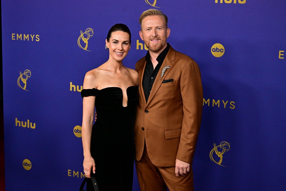 Goodman-Hill and his wife Jessica Raine at the Emmy Awards in 2024 (AFP/Getty)
