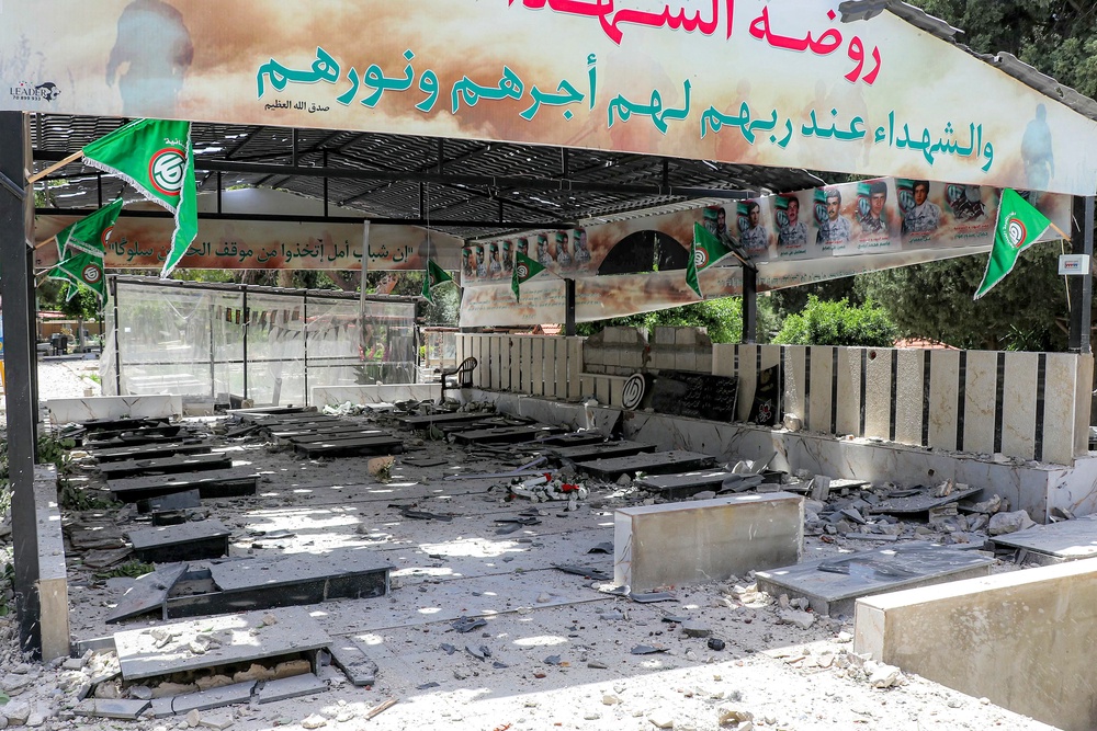 Israeli bombardment on the village of Abbasiyah in southern Lebanon (AFP/Getty)