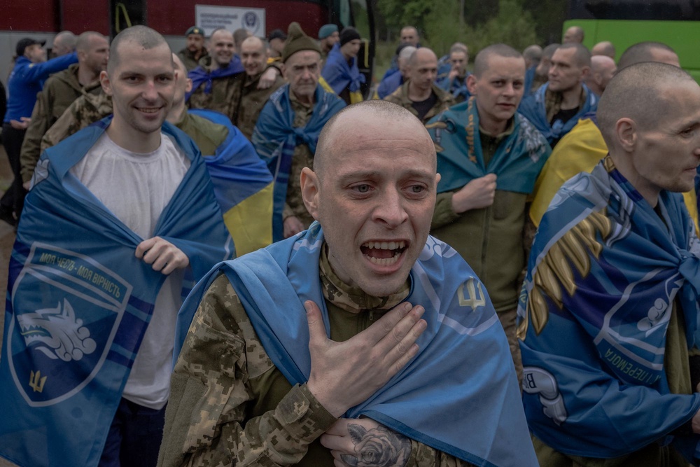 ssia and Ukraine exchanged 205 prisoners of war each on May 15, Moscow and Kyiv said, (AFP via Getty Images)