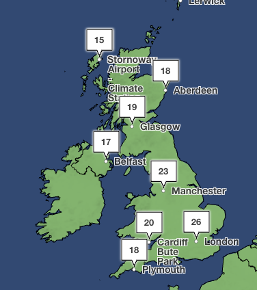 Met Office forecasts highs of 26C in London on Friday, making it hotter than the Greek capital (Met Office)