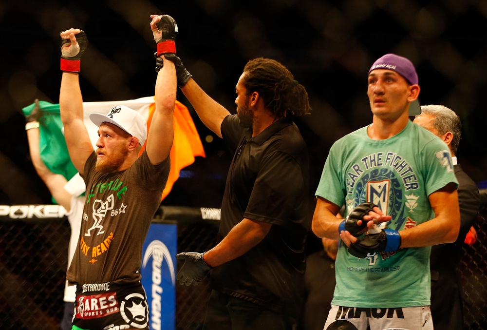 McGregor after his 2013 win over Max Holloway (Getty)