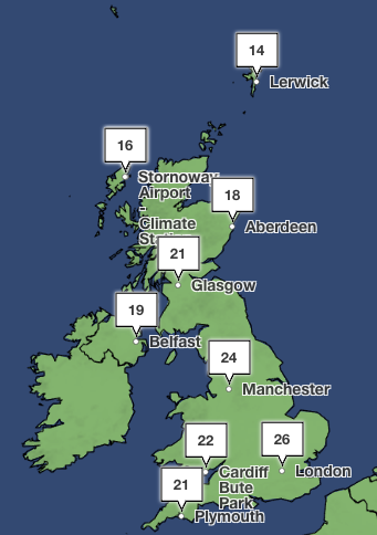 Temperatures are expected to hit 26C on Sunday (Met Office)