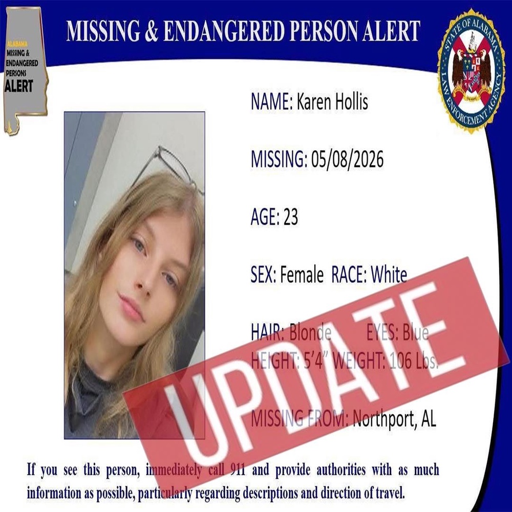 Karen Hollis went missing on the evening of May 8 after reportedly telling her boyfriend she was going to the store (Tuscaloosa County Sheriff's Office)