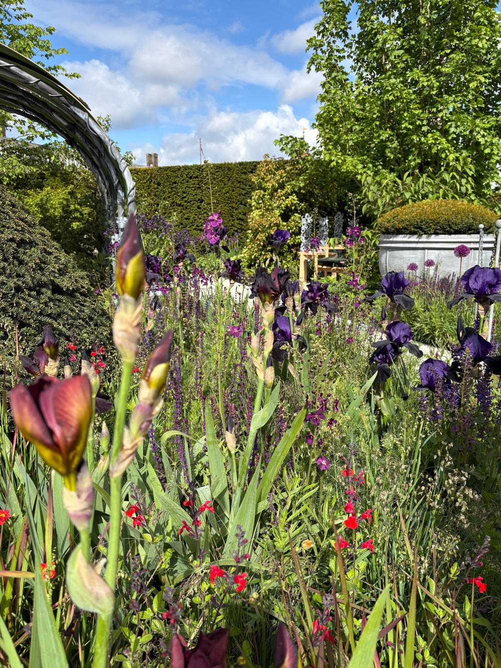 Examples of looser planting at Chelsea (Hannah Stephenson/PA)