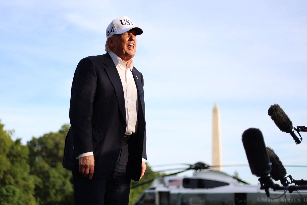 In a new interview, President Donald Trump said he's still upset about the Supreme Court's tariff ruling, complaining he now has to refund 'people who hate us' (AFP via Getty Images)