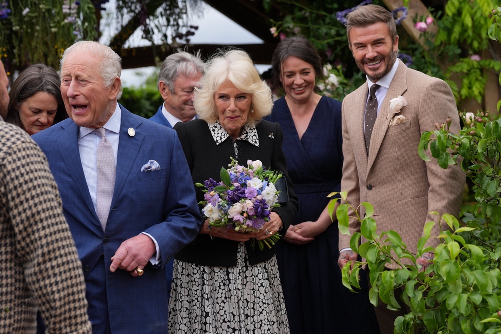 The project saw the King collaborate with Sir David Beckham and TV gardener Alan Titchmarsh (Getty)
