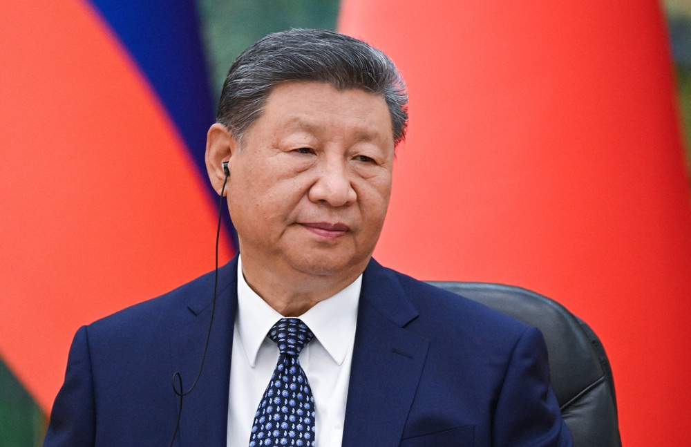 China's president Xi Jinping attends a meeting with Russia's president Vladimir Putin at The Great Hall of the People in Beijing (AFP/Getty)