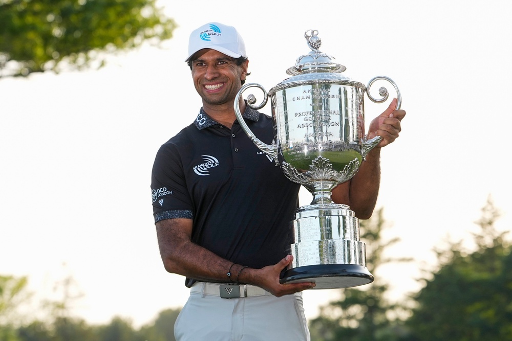 Aaron Rai won his first major championship at the US PGA (AP Photo/Frank Franklin II) (AP)