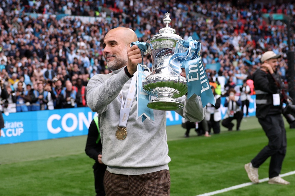 Guardiola takes his leave on a high despite missing out on the Premier League title (Getty)