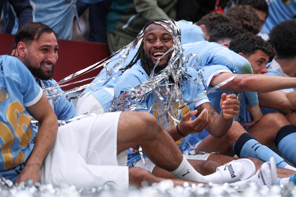 Antoine Semenyo helped Guardiola win a 20th trophy (Getty)