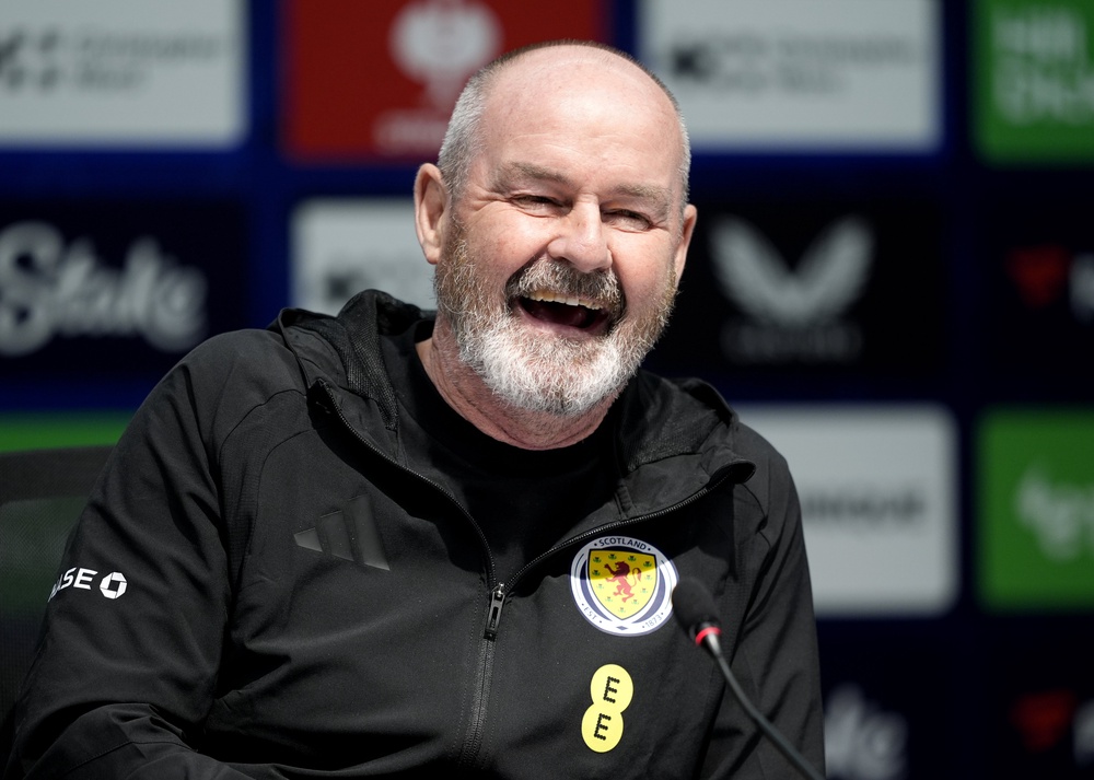 File photo dated 30/03/26 of Scotland head coach Steve Clarke, who has named his squad for the FIFA World Cup 2026 with Southampton striker Ross Stewart, Rangers winger Findlay Curtis and Bournemouth's Ben Gannon-Doak being named in the 26-man squad. Issue date: Tuesday May 19, 2026. (PA)