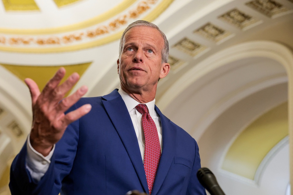 Senate Majority Leader John Thune, (R-S.D.), said he was ‘not a big fan’ of the Department of Justice’s new ‘anti-weaponization fund.’ (Getty)