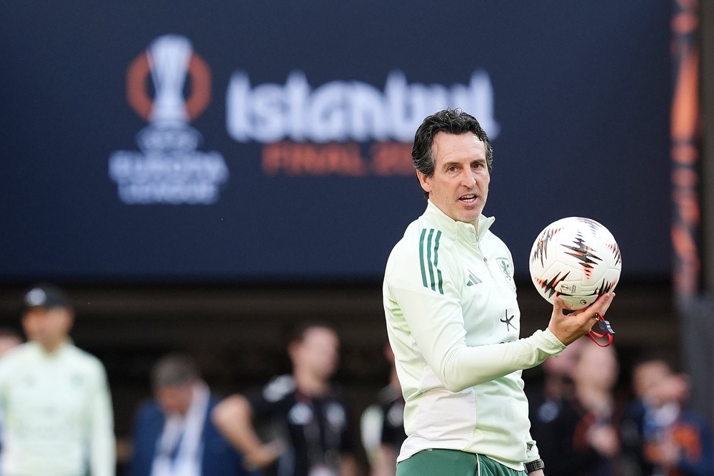 Unai Emery is bidding to win Villa’s first trophy in 30 years (Martin Rickett/PA). (PA Wire)