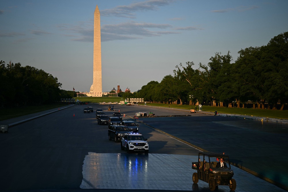 Trump said the renovations should be complete before July 4 (AFP via Getty Images)