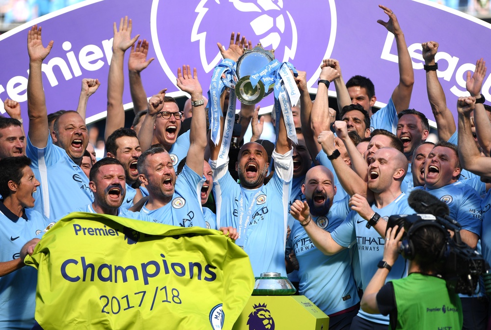 City eclipsed 100 points in the 2017-18 Premier League season (Getty)