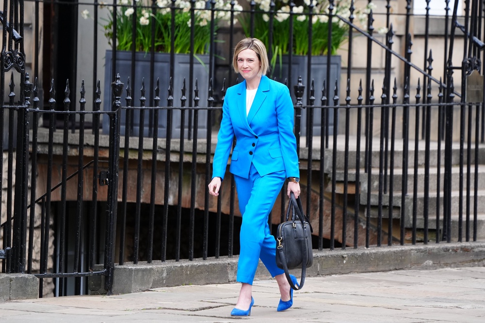 John Swinney was the first to enter Bute House on Wednesday (Jane Barlow/PA) (PA Wire)