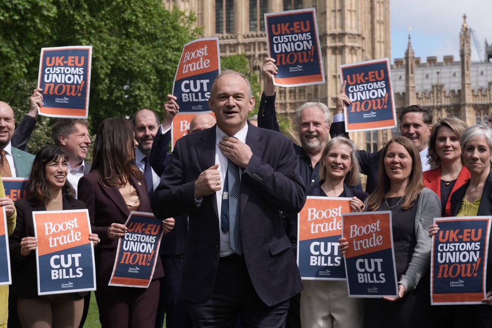Sir Ed Davey said there had to be a ‘trade-off’ over the cost of living and support for Ukraine (Stefan Rousseau/PA) (PA Wire)