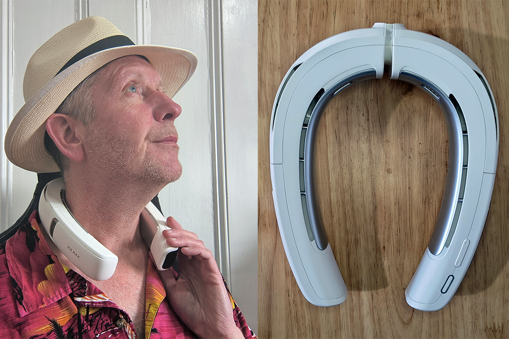 An LED display on the left arm of the fan makes it a breeze to operate (Stuart Pritchard/The Independent)