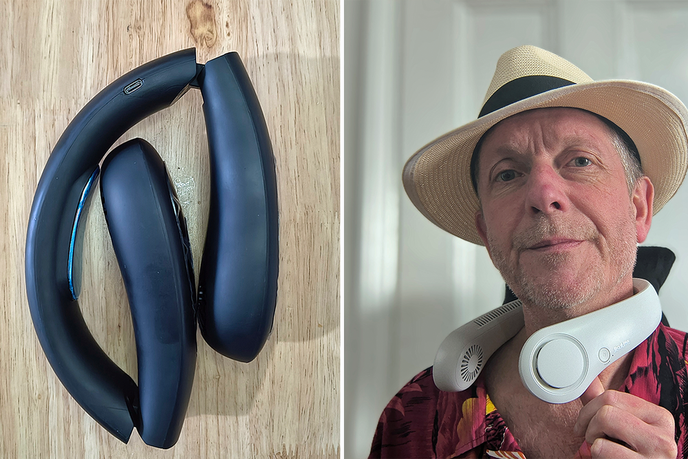 I put a range of neck fans to the test during warm weather (Stuart Pritchard/The Independent)
