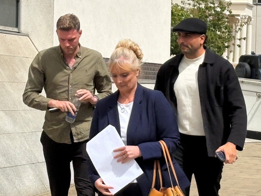 Birmingham City striker Marvin Ducksch (left) arriving at Leamington Spa Magistrates Court to answer a charge of drink-driving brought after a three-vehicle crash in Warwickshire (PA)