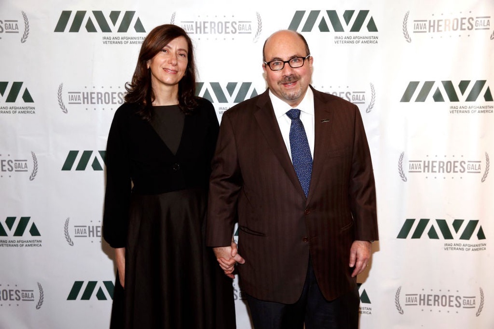 Newmark and his wife, Eileen married in 2012. They enjoy an occasional lunch together on work days and spend most evenings watching TV (Getty Images for Iraq and Afghan)