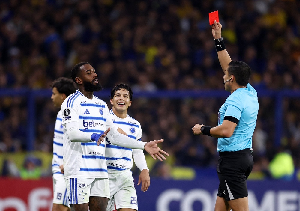 Referees issue a red card to players for more serious offenses (Reuters)