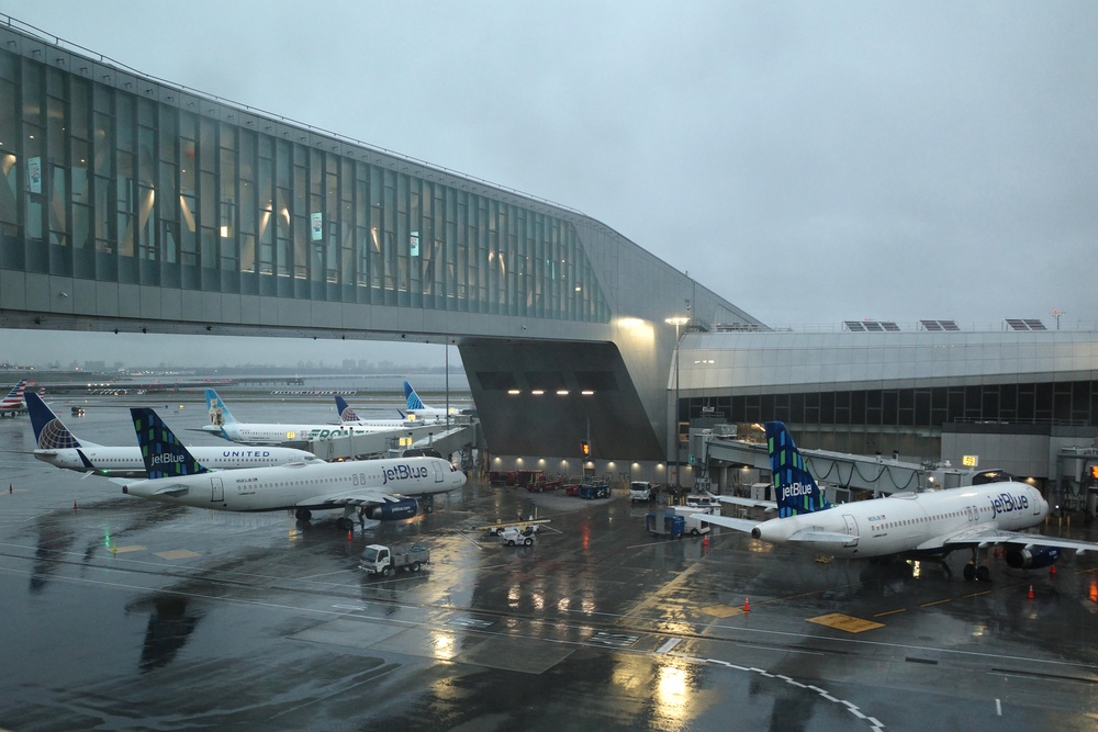 One of LaGuardia Airport’s two runways was shut down Wednesday after officials found the sinkhole (Getty Images)