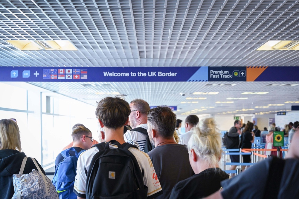 British holidaymakers have been warned to allow more time at the airport this summer – especially those going into Europe via the new border checks (Alamy/PA)